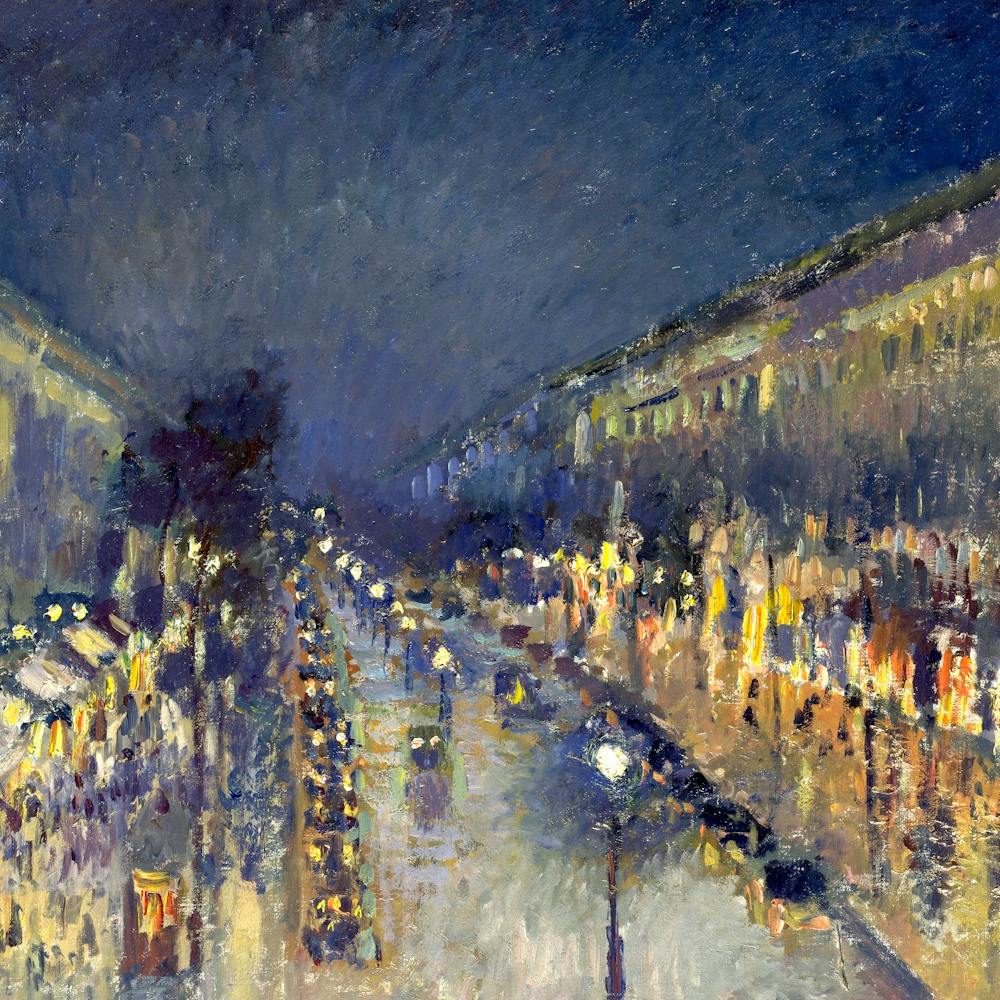 Camille Pissarro The Boulevard Montmartre At Night 1897
