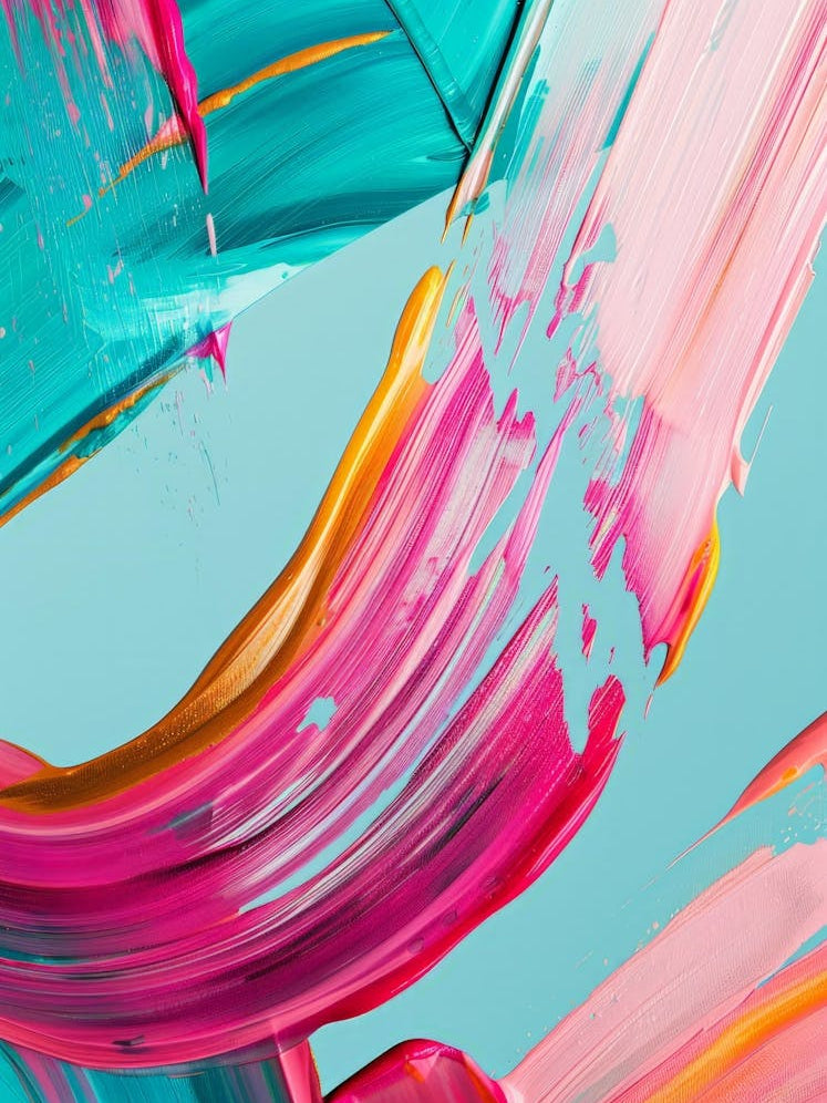 Abstract pink turquoise