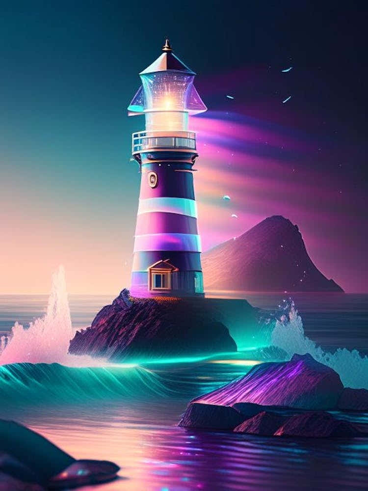 Lighthouse, Waterscape Holographic 1