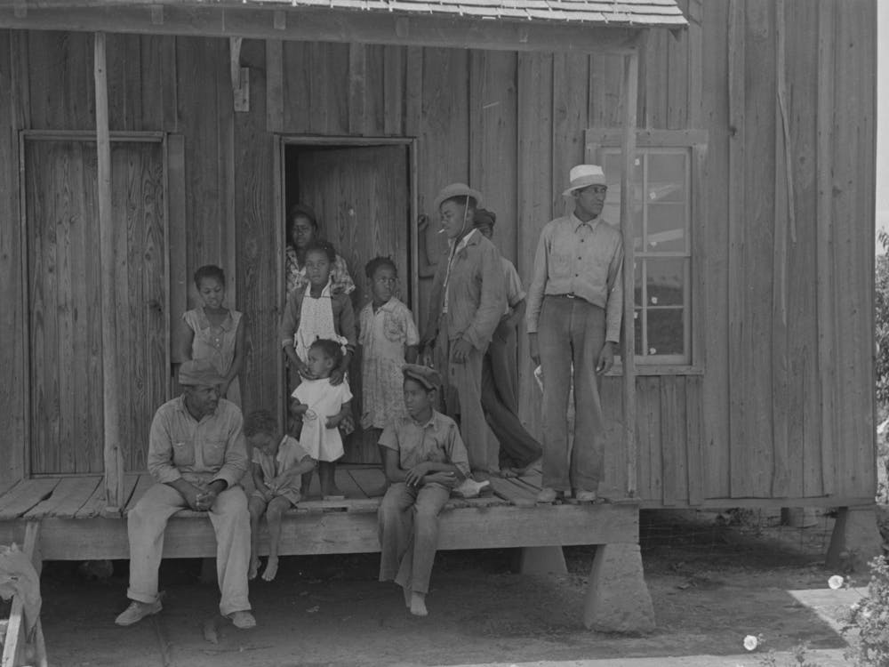 Sharecropper Family On Front Porch, New Madrid County, Missouri By Russell Lee