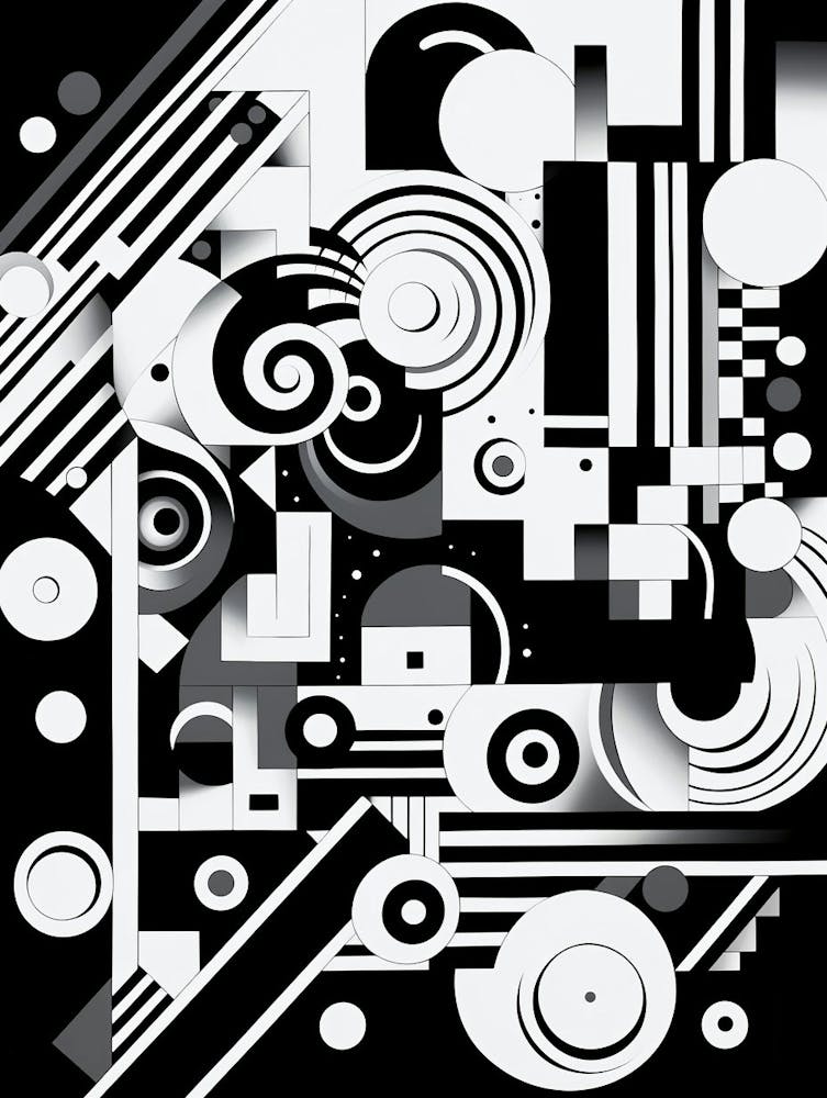 Illusion Abstract Black And White 5