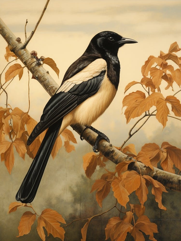 Dark And Moody Botanical Magpie 3