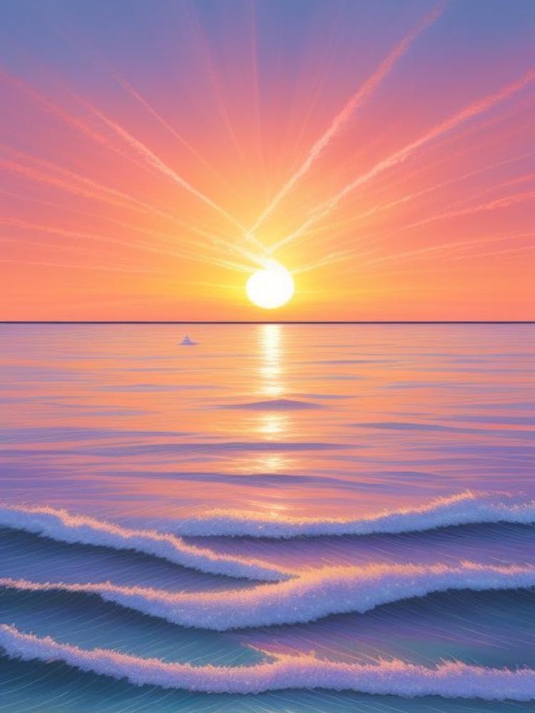Sunset Over The Ocean