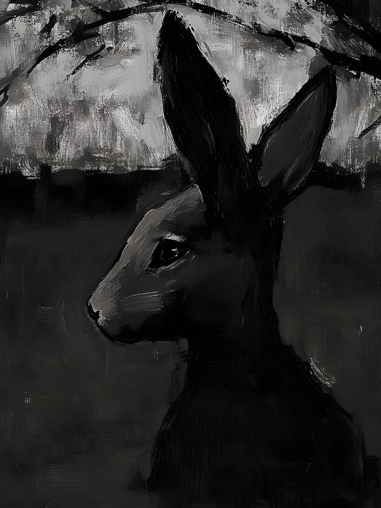 Black And White Hare