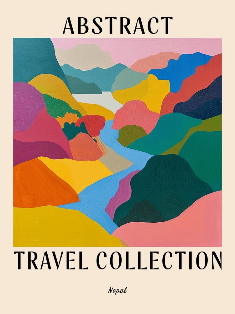 Abstract Travel Collection Poster Nepal 2