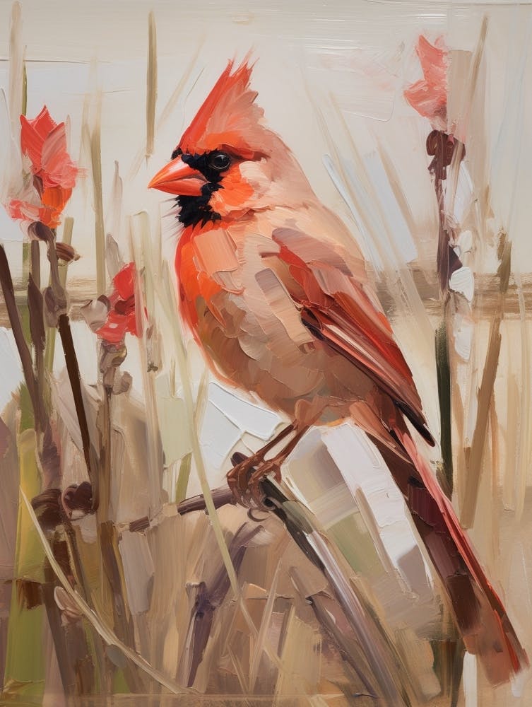 Bird Painting Northern Cardinal 2
