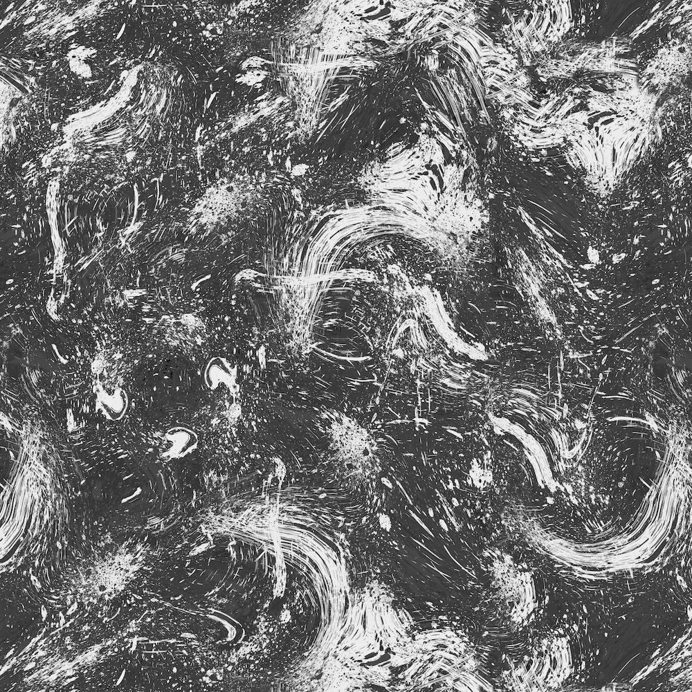 Abstract Dripping Painting Black White