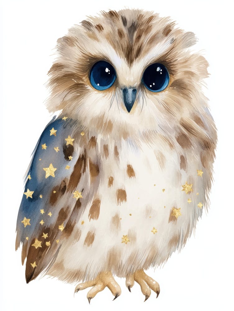 Owl With Stars