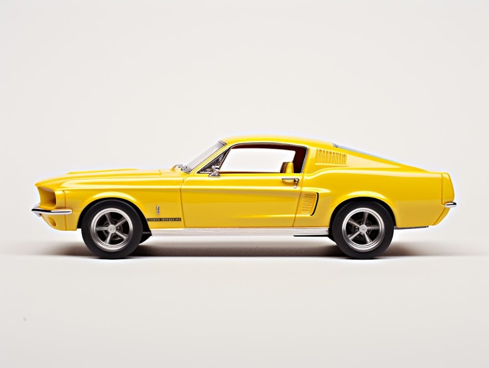 Toy Car 67 Ford Mustang Coupe Yellow