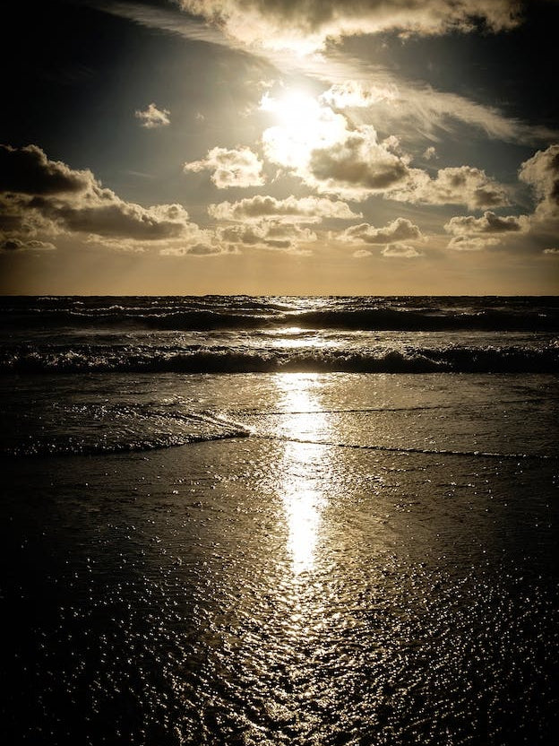Yellow Sunset On The Beach
