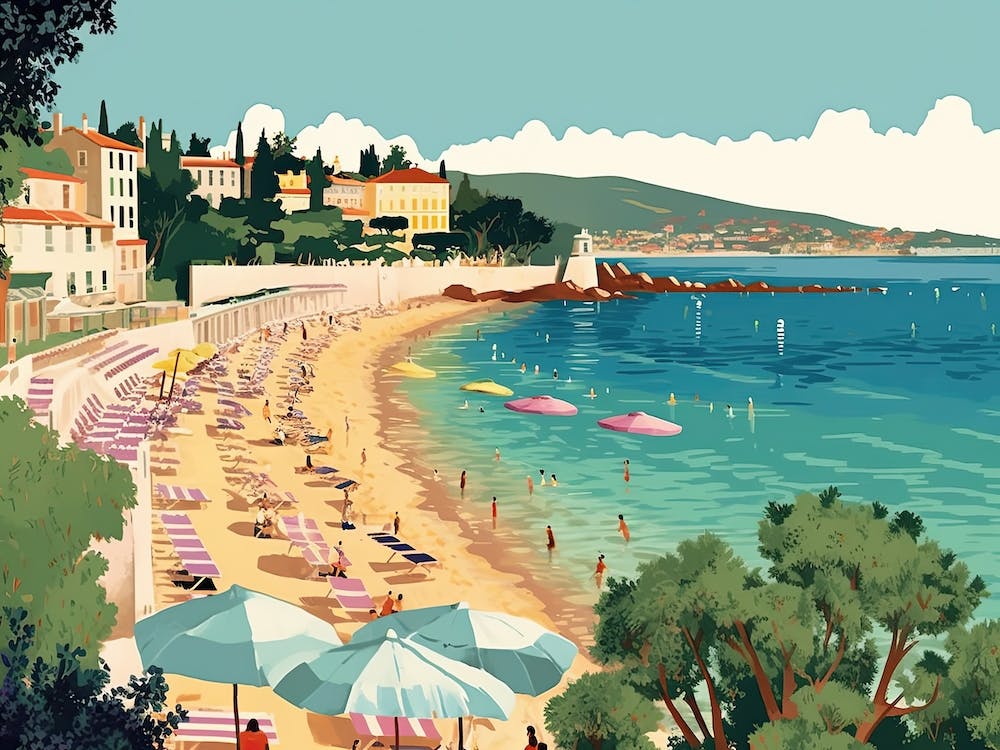 French Riviera Vintage Landscape 7