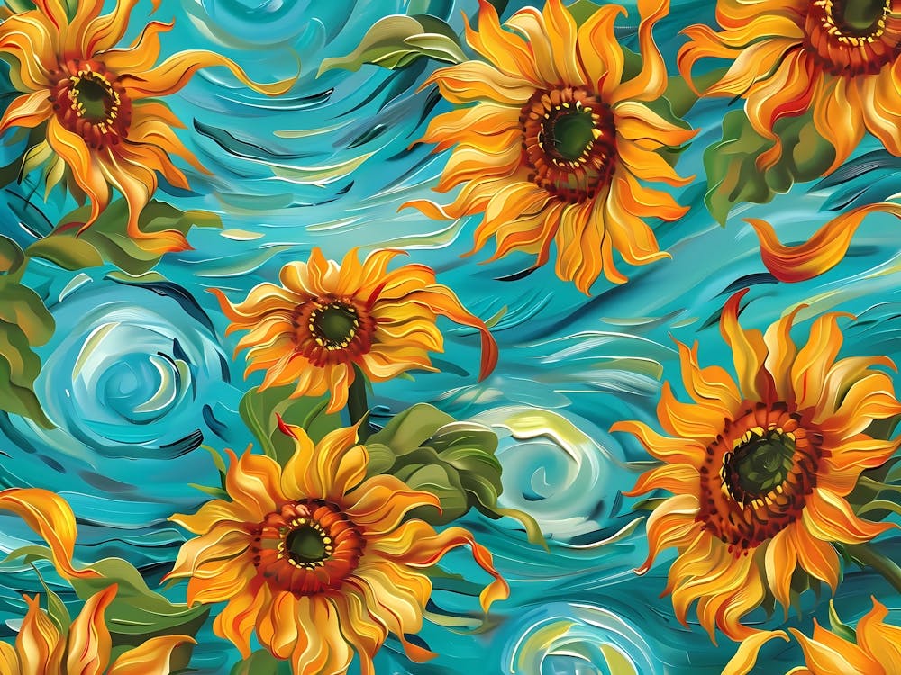 Sunflowers On The Water