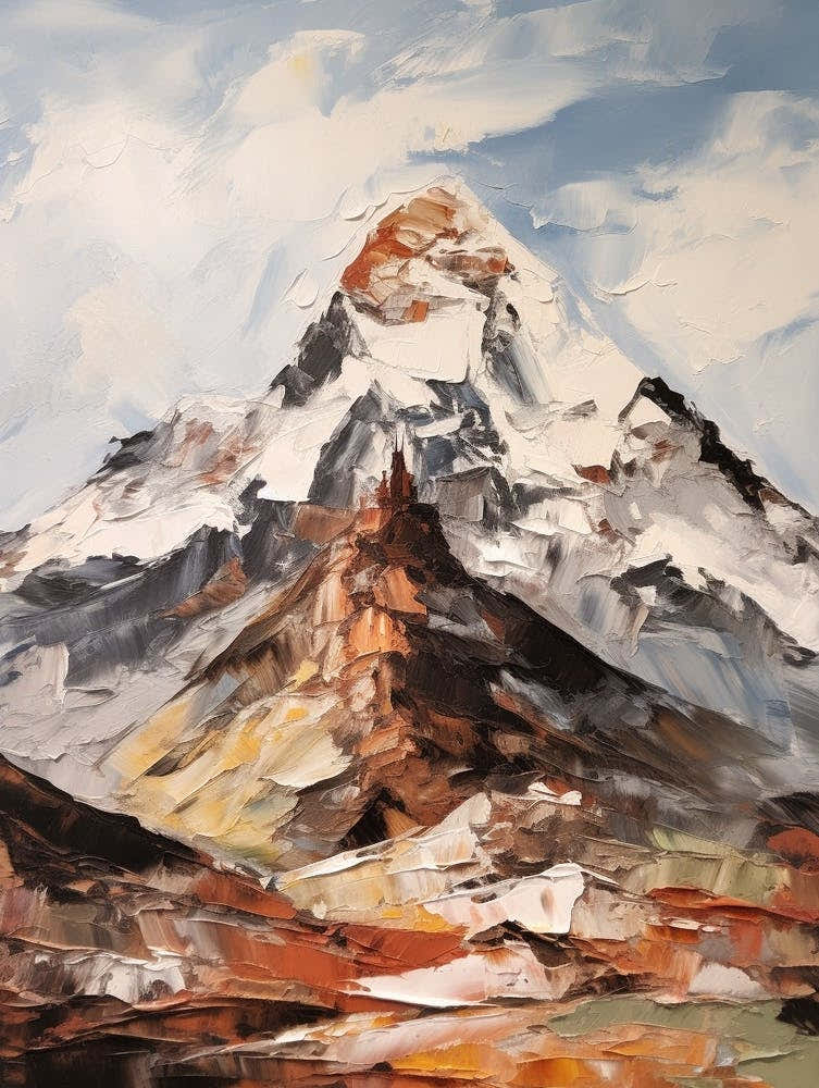 Mount Everest Nepal Tibet 1 Mountain Painting