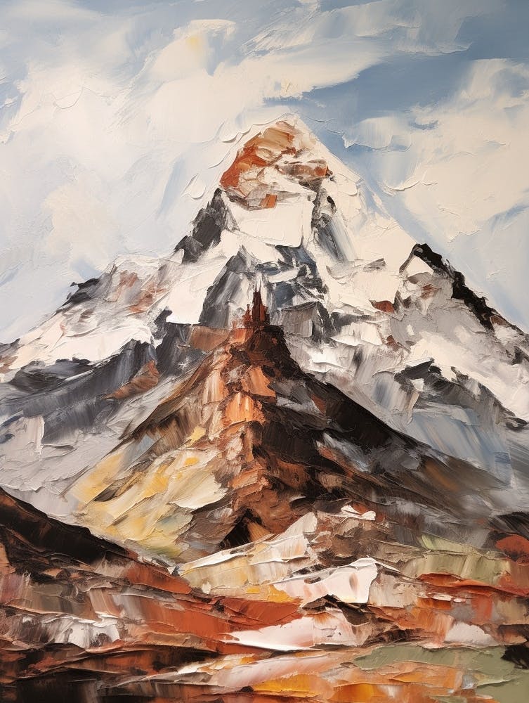 Mount Everest Nepal Tibet 1 Mountain Painting