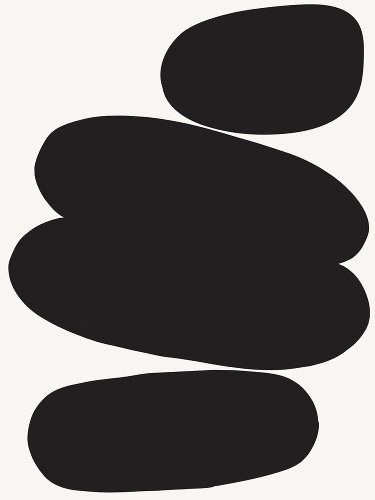 Abstract Bauhaus Shapes Black