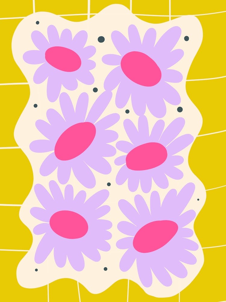 Modern Grid Flowers 4