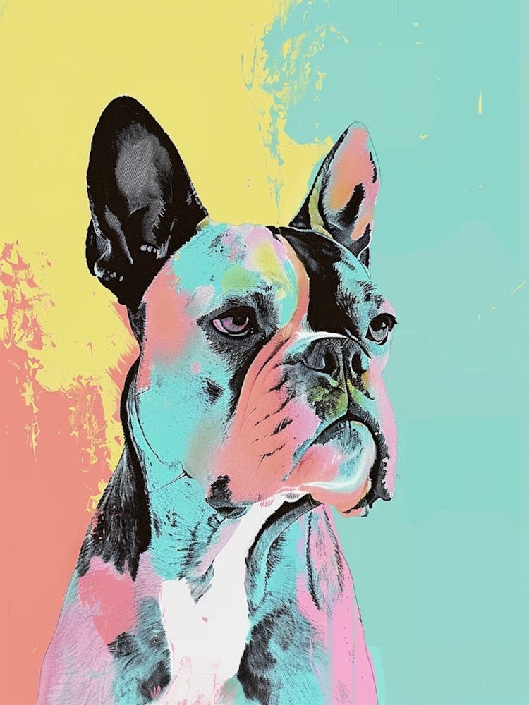French Bulldog Pastel Illustration