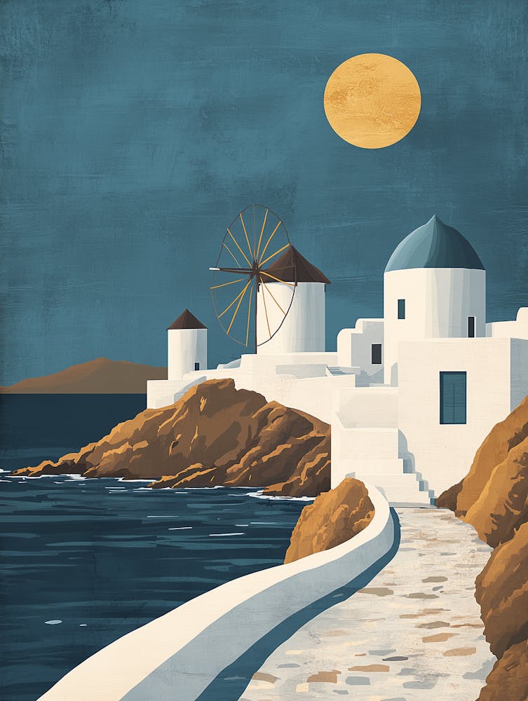 Mykonos Minimalist poster 1