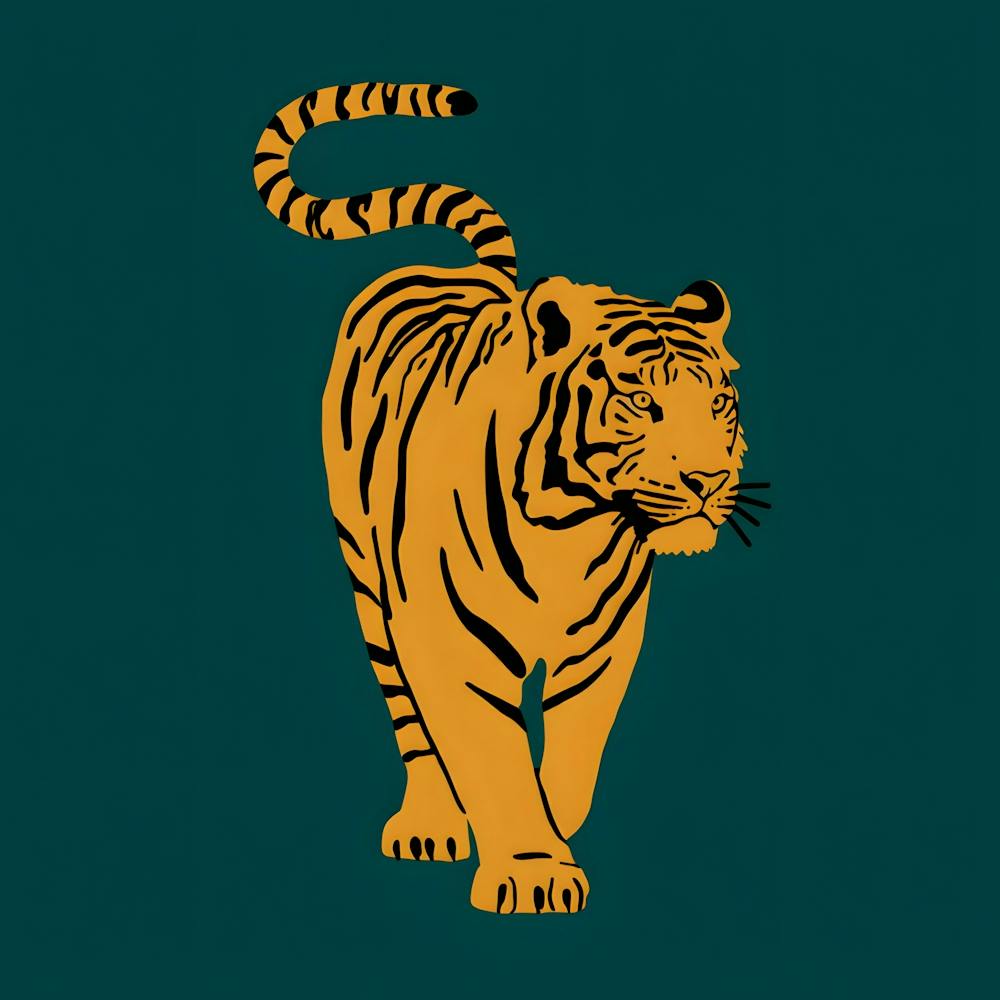 Tiger Silhouette: Minimalist