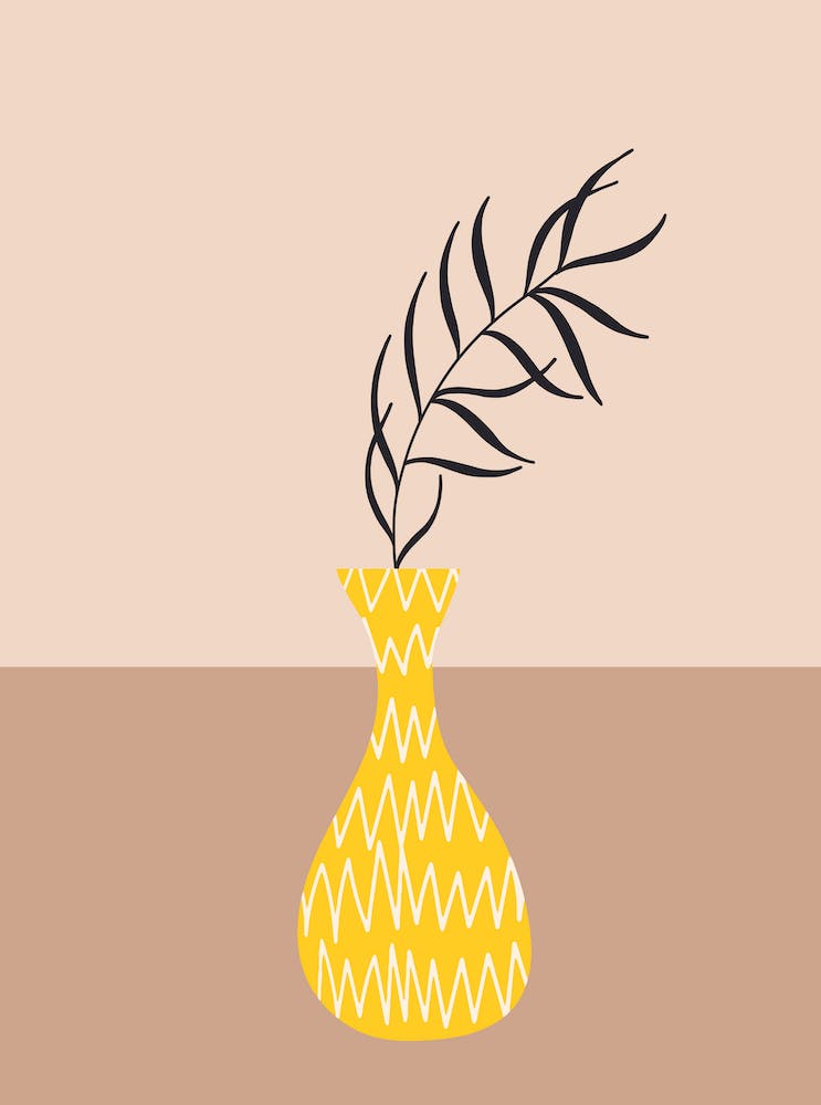 Abstract Clay Vase