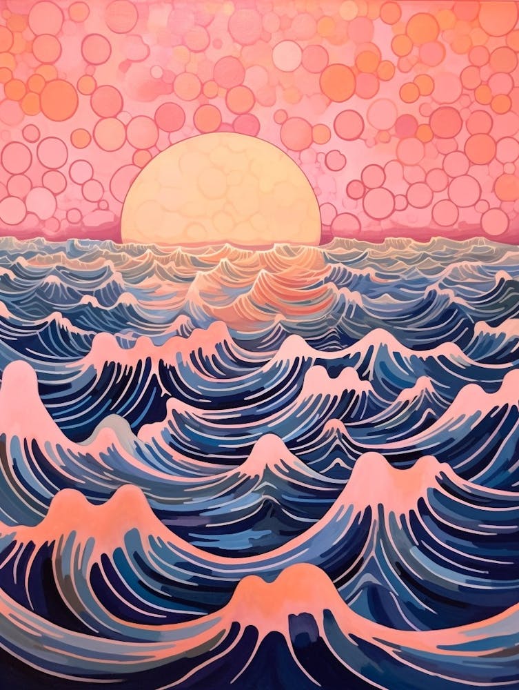 Waves Abstract Geometric Illustration 1