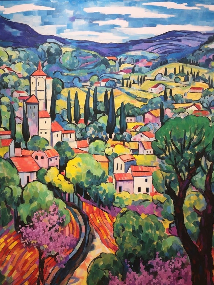 Montepulciano Italy 1 Fauvist Painting