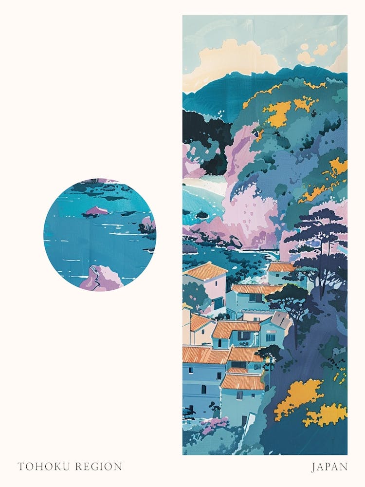 Tohoku Region Japan 1 Cut Out Travel Poster