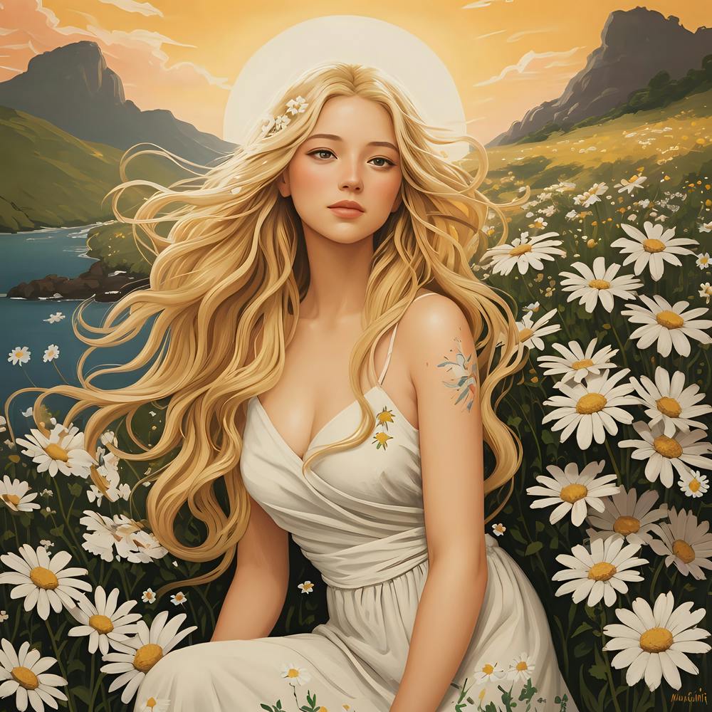 Girl In Daisies