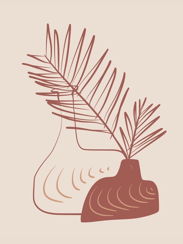 Vase In Line And Color