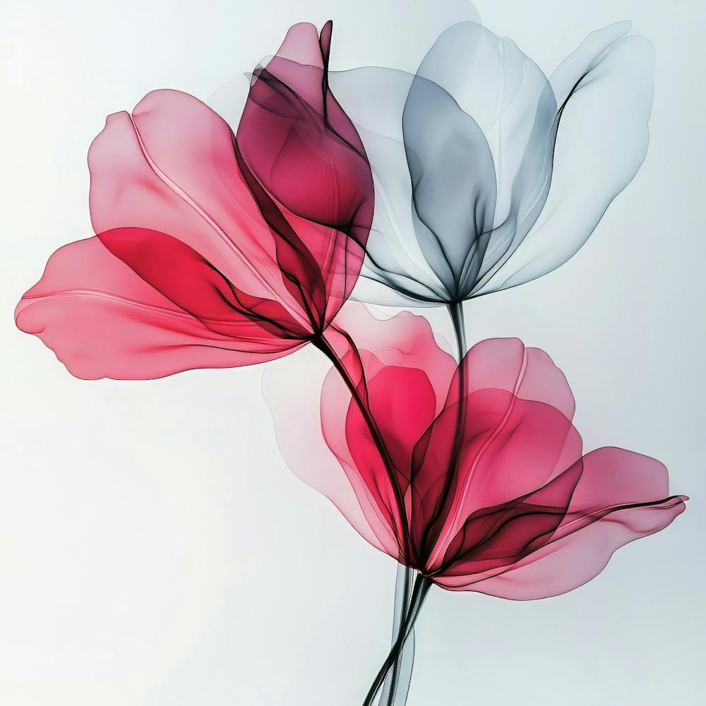 Pastel X Ray Icm Flowers 14