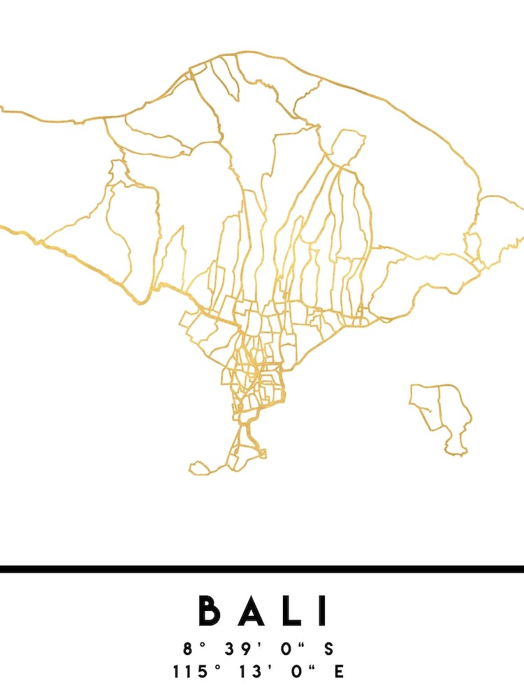 Bali Indonesia City Street Map