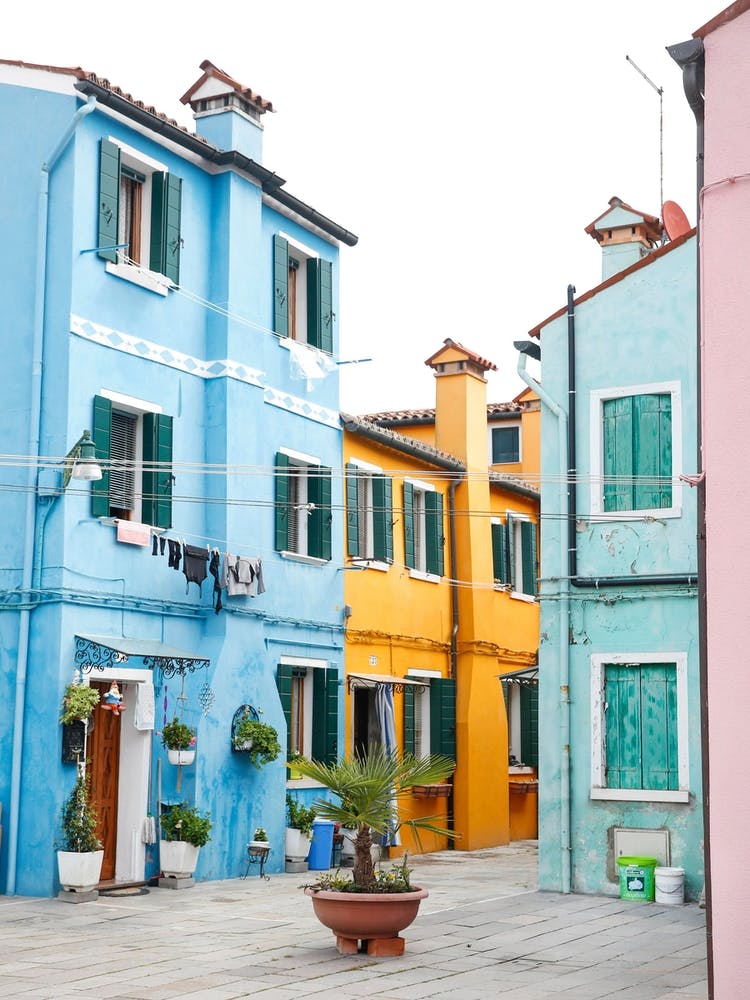 Blue Burano Courtyard