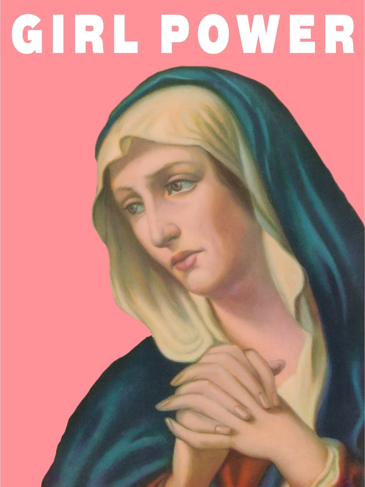 Virgin Mary Girl Power in Pink