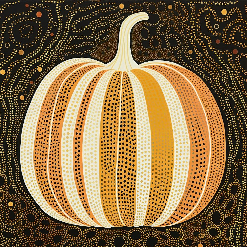 Yayoi Kusama Inspired Pumpkin Black And Yellow 5