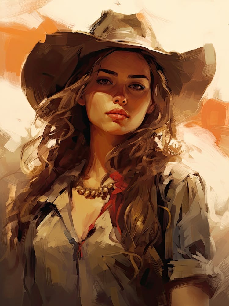 Cowgirl Impressionism Style 4