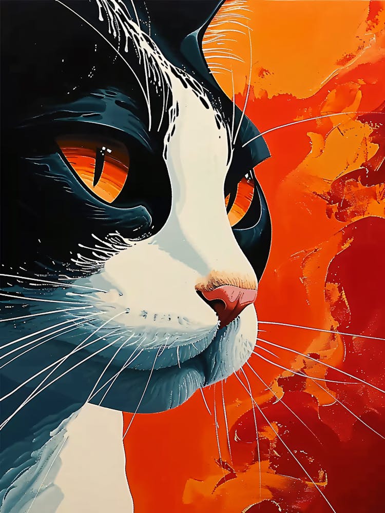 Cat With Orange Eyes