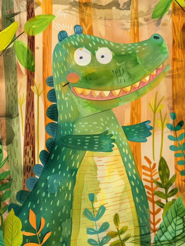 Crocodile In The Jungle