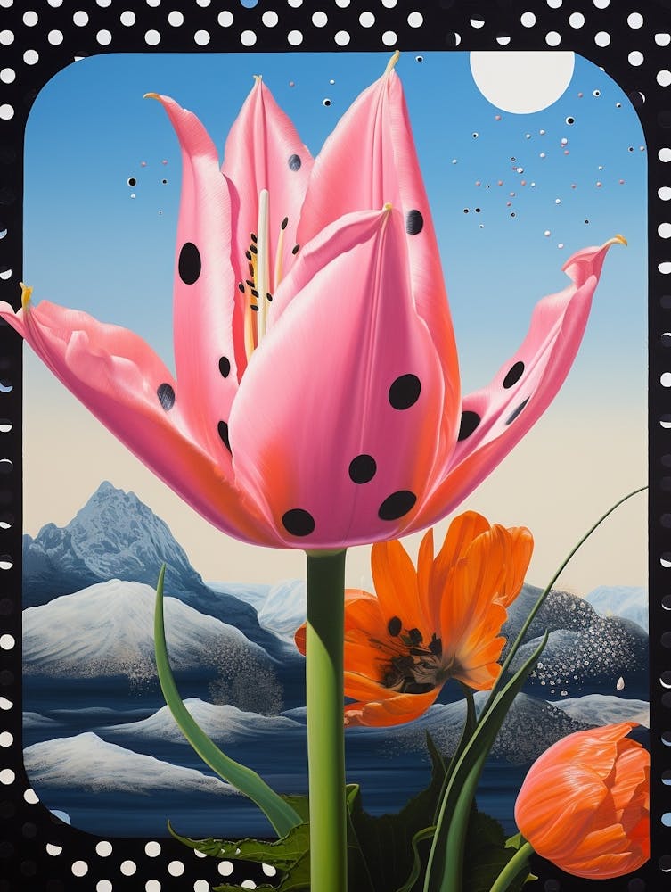Surreal Florals Tulip 4 Flower Painting