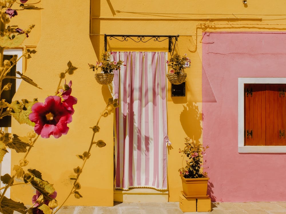 Flower Burano Door, Italy