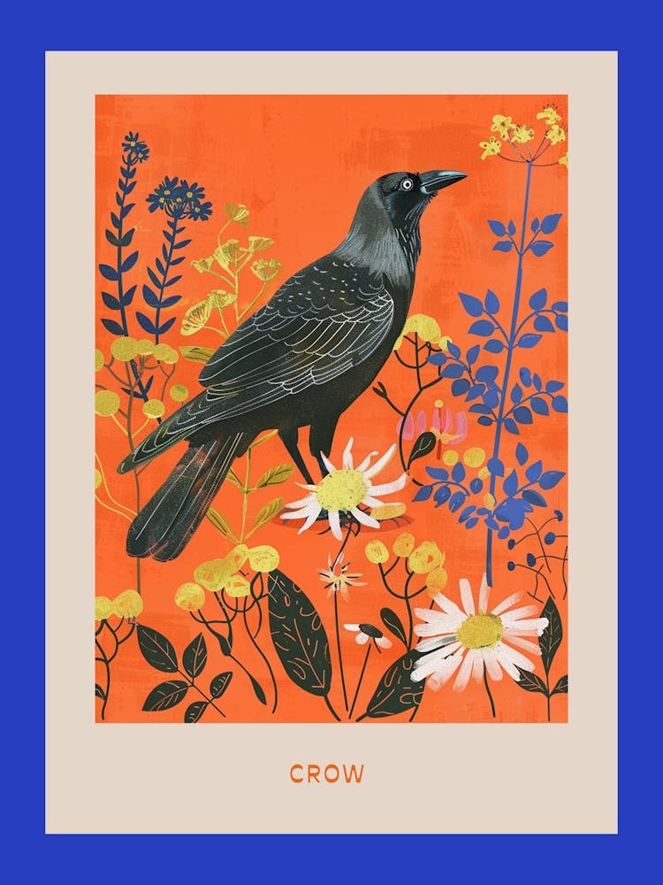 Spring Birds Poster Crow 1