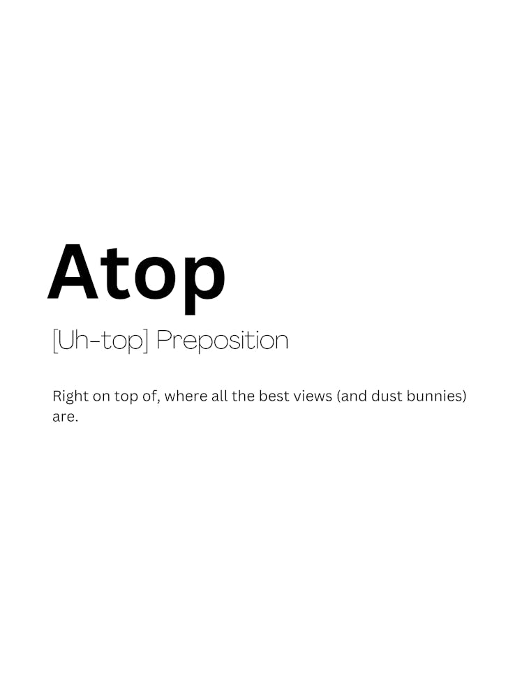 Atop Definition Meaning
