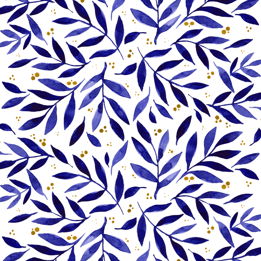 Pretty branches - blue and yellow