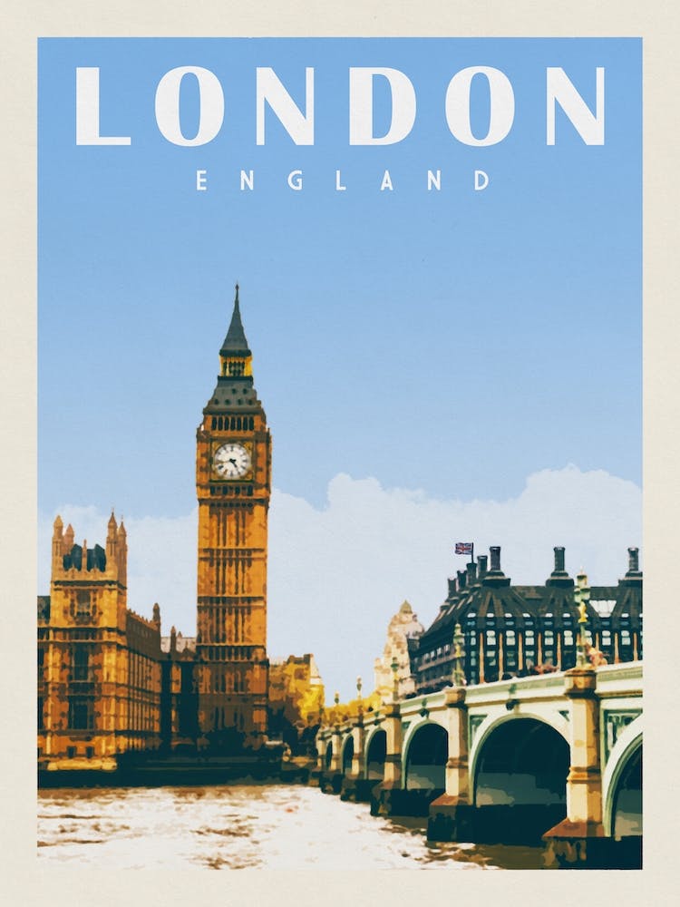 London England Travel Poster