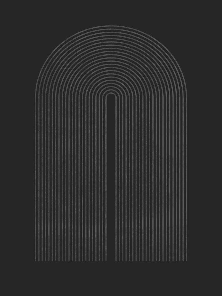 Black And White Mid Century Abstract