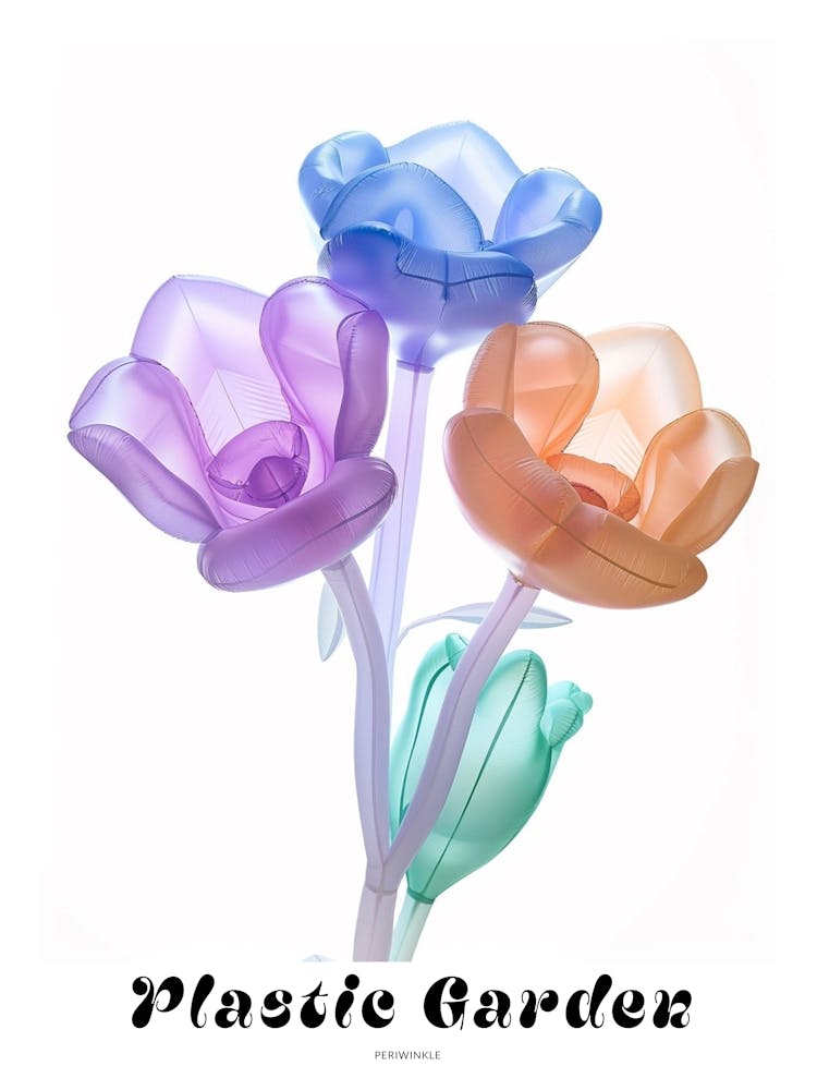 Dreamy Inflatable Flowers Poster Periwinkle 1