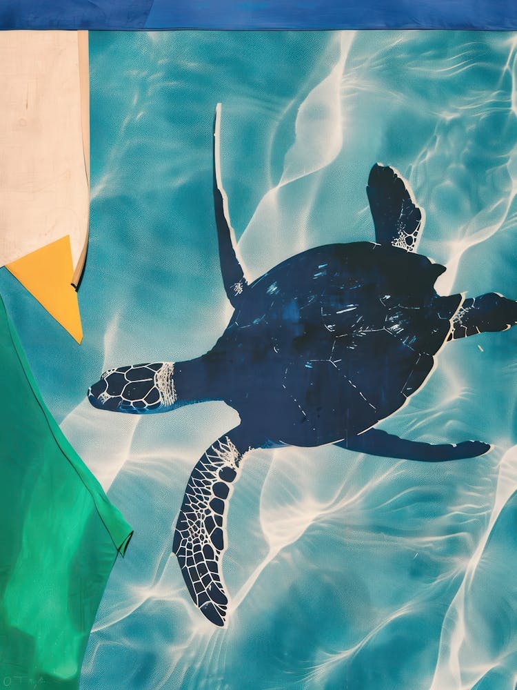 Sea Turtle 1 Cut Out Collage