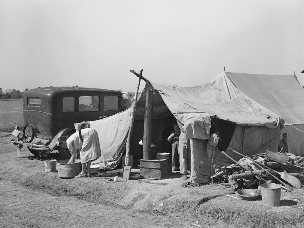 Camp Of White Migrants, Weslaco, Texas, See General Caption By Russell Lee