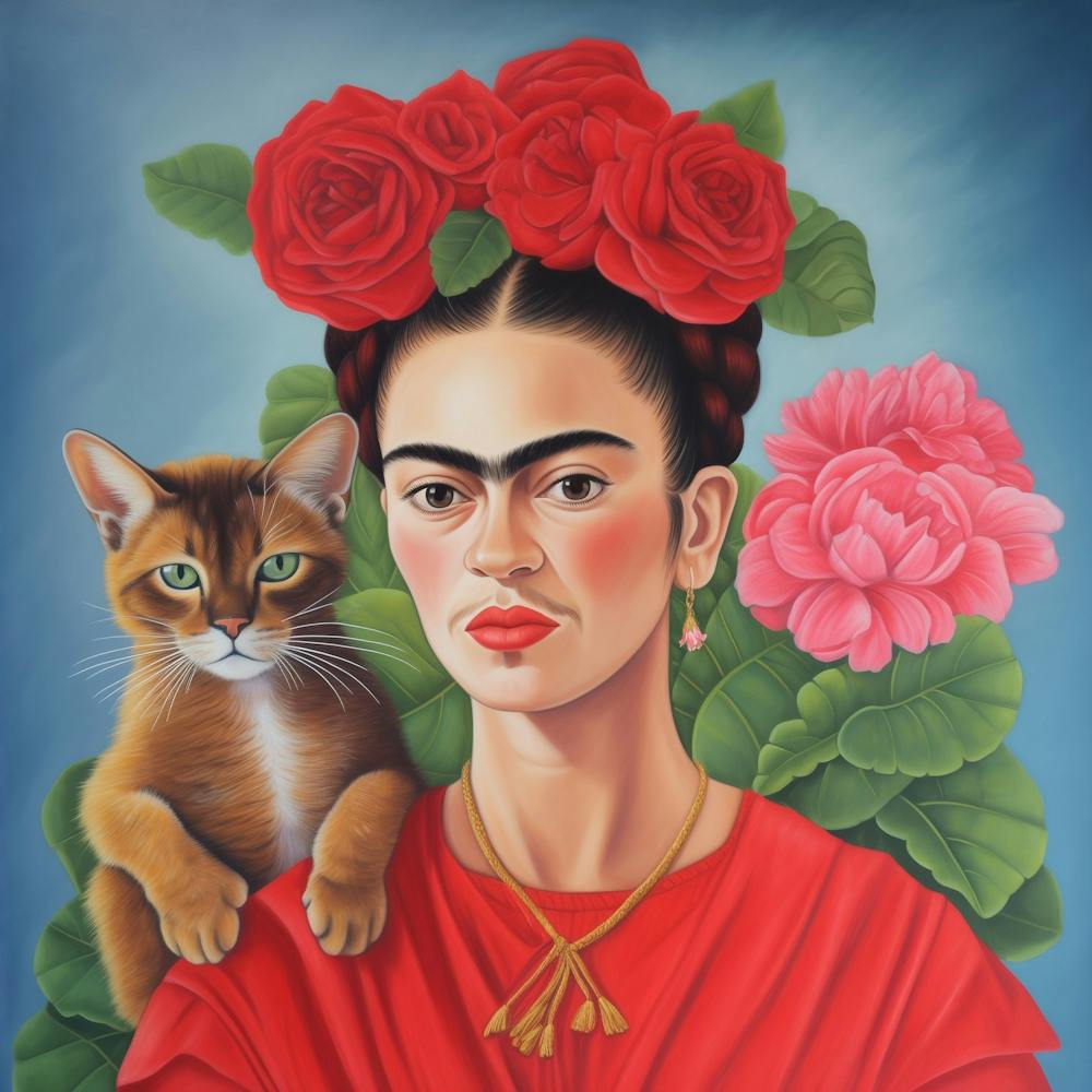 katzen kunst mit Frida