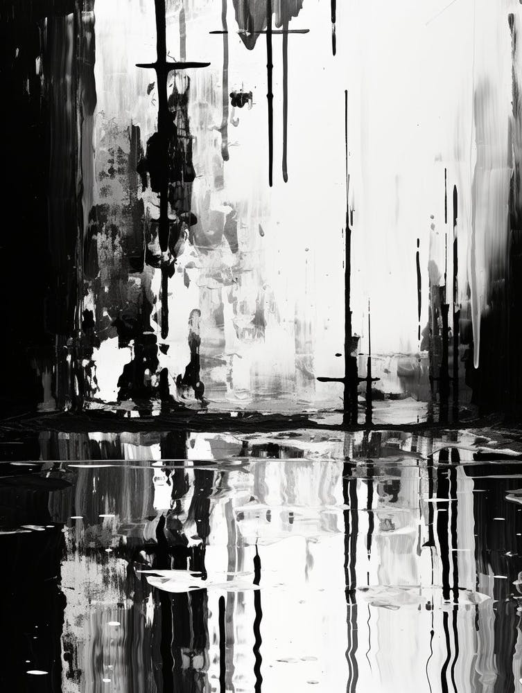Reflection Abstract Black And White 11