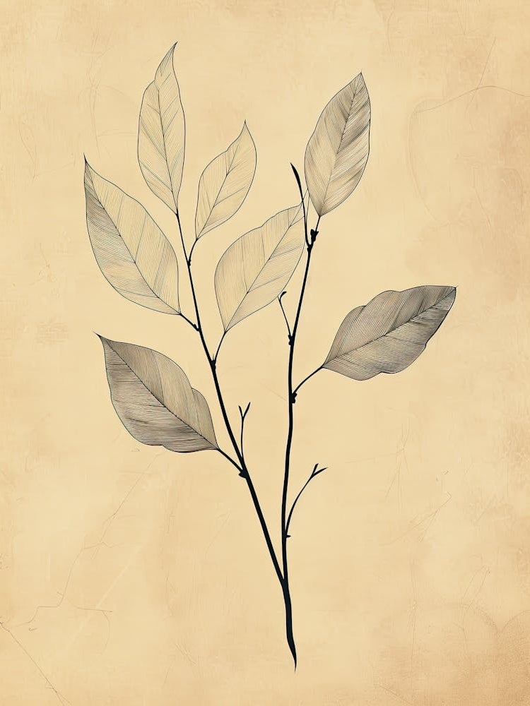 Leaf Branch Boho Minimalist Style